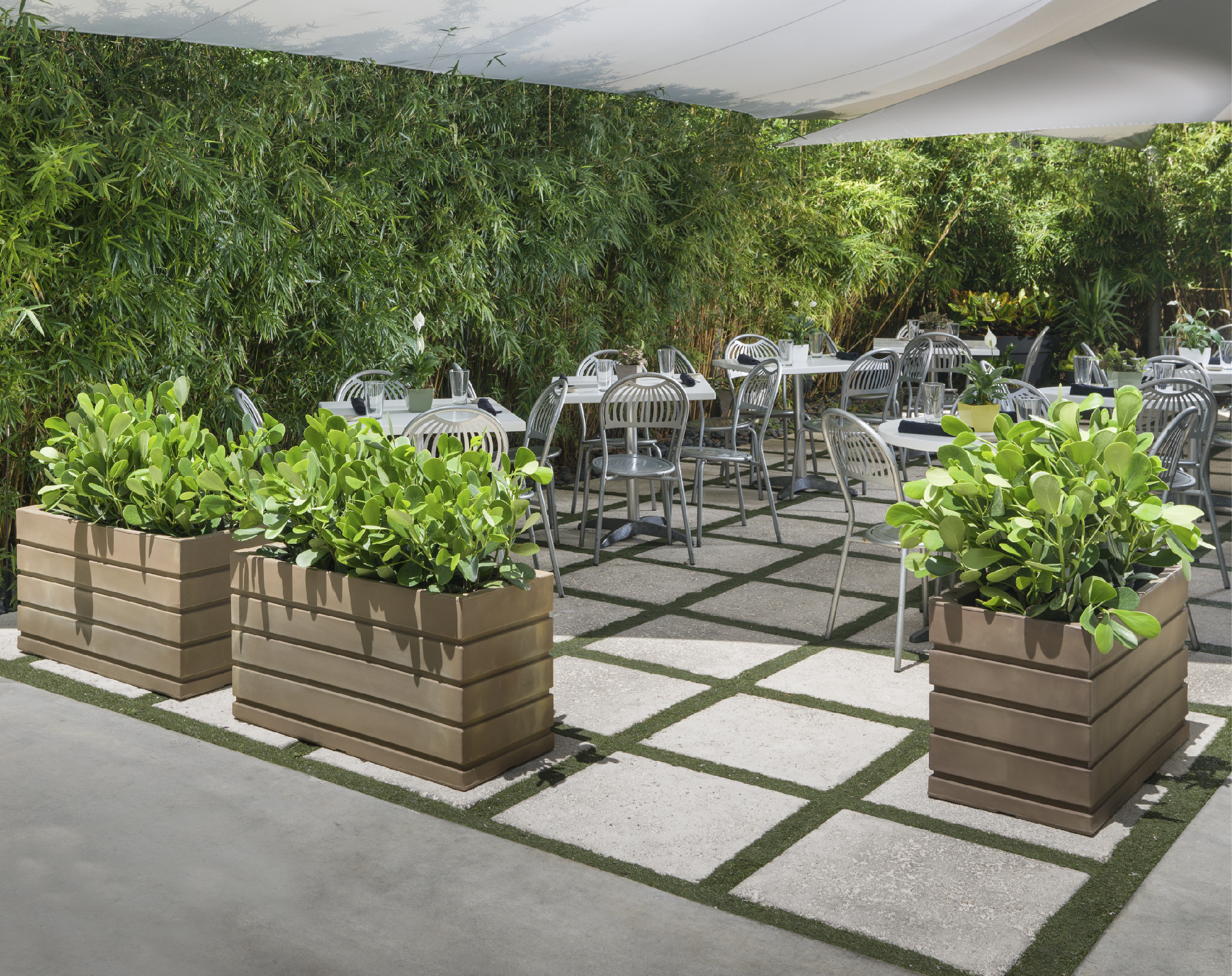 Crescent Garden Ellis planters. Rectangular planter