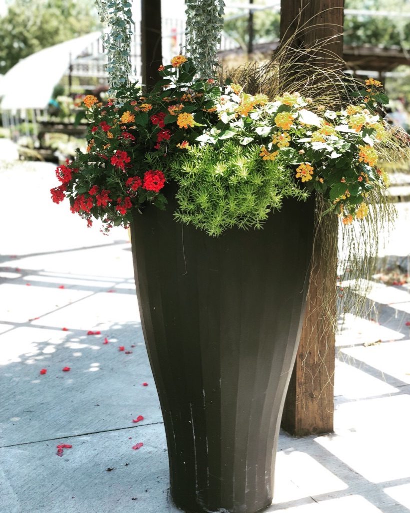 crescent garden cup tall planter