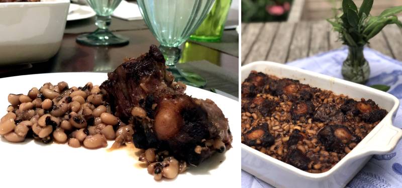 Braised Oxtails With Black Eyed Peas