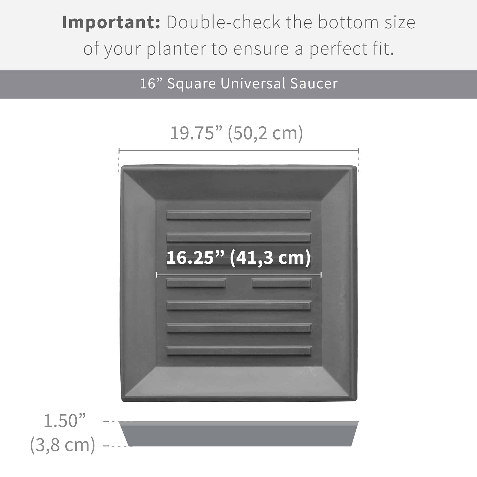 16 in Universal Square Saucer
