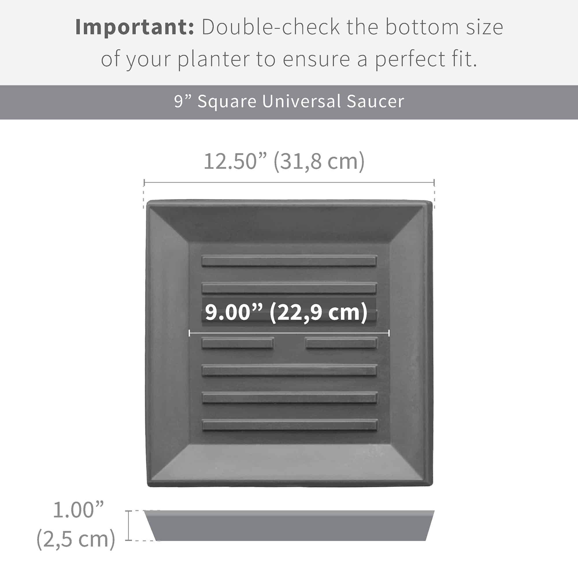 9 in Universal Square Saucer Infographic