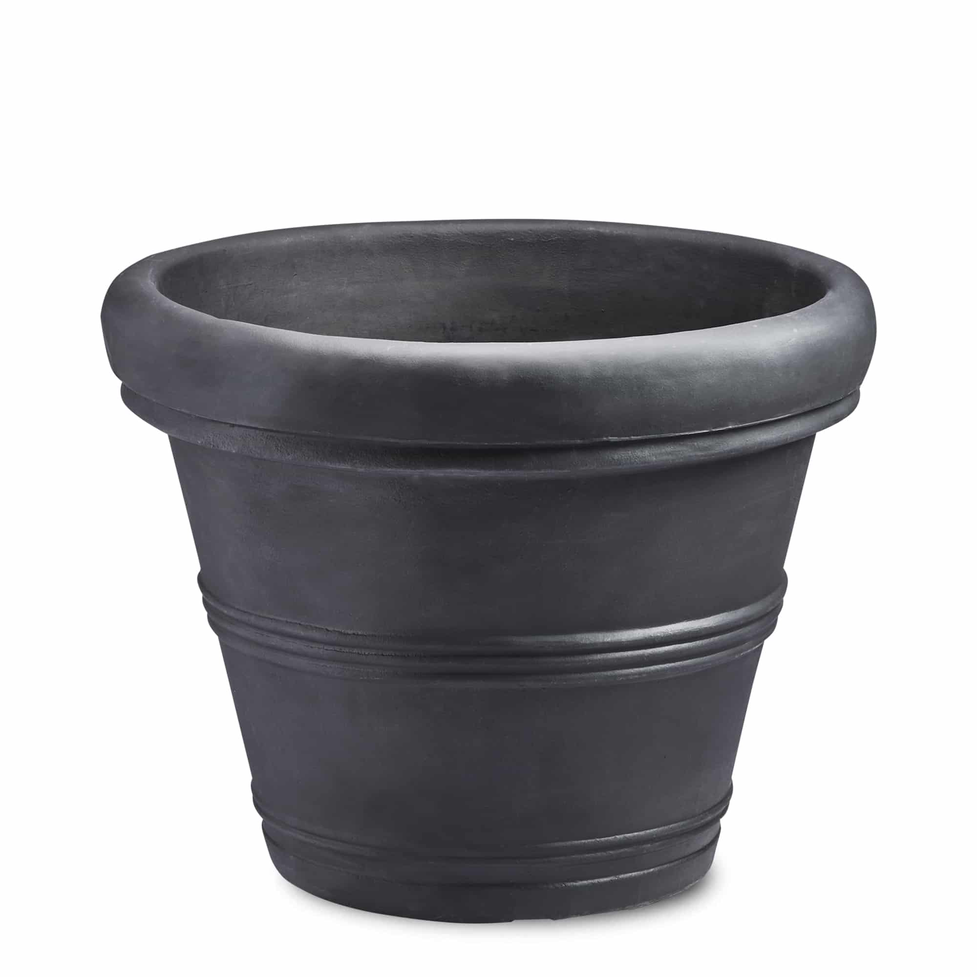 Black Round Planter