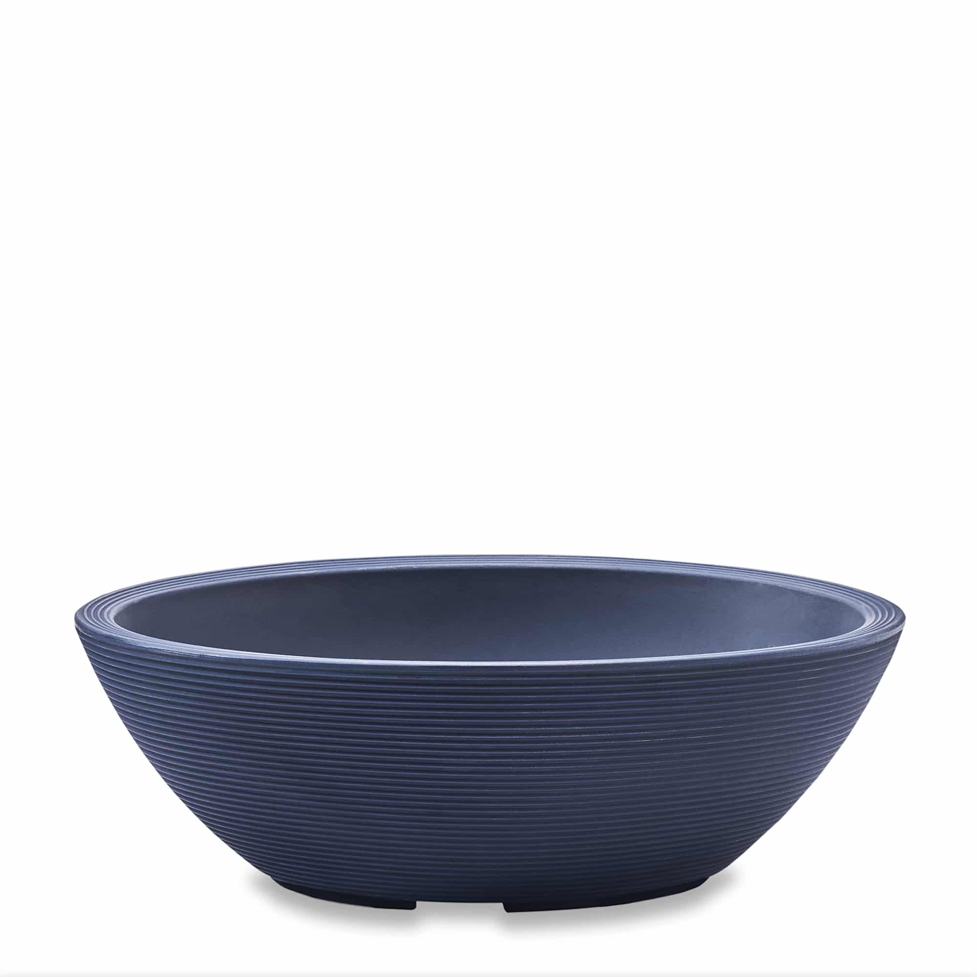 Delano Oval Bowl in Midnight Blue – Midnight blue oval planter bowl