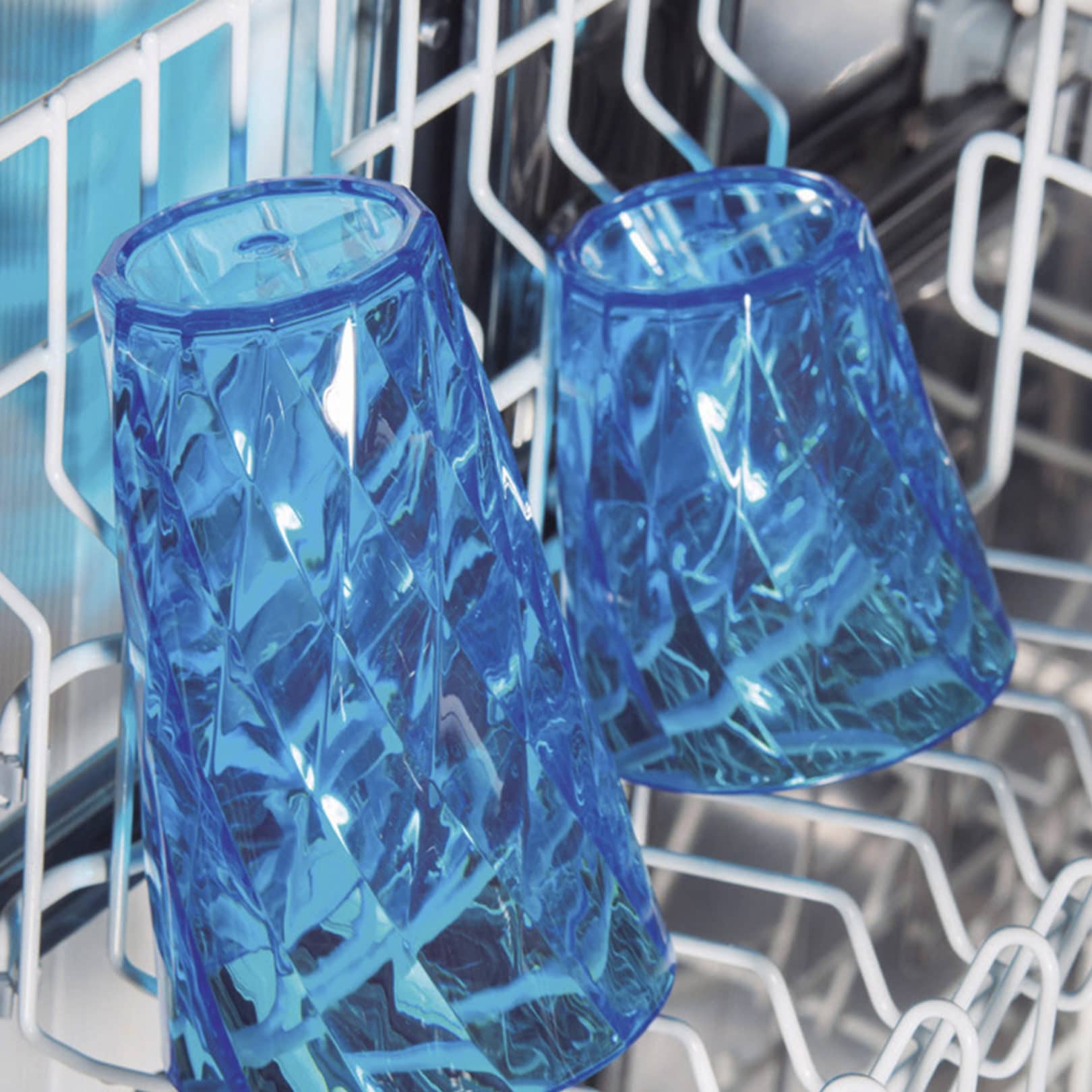 Diamond Glass Blue Dishwasher Safe