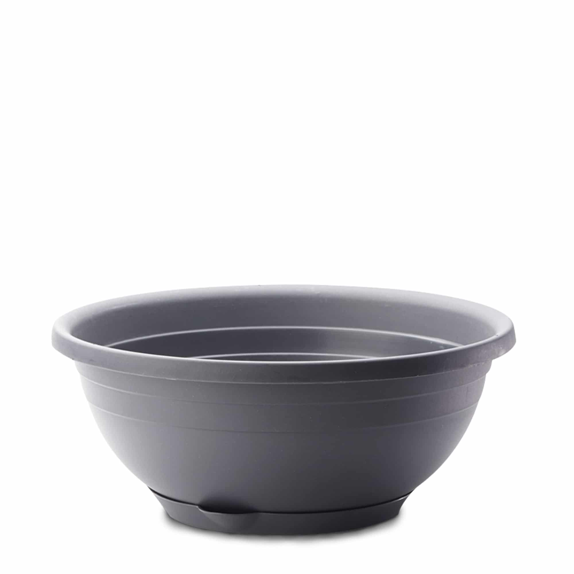 emma bowl hanging planter in charcoal grey