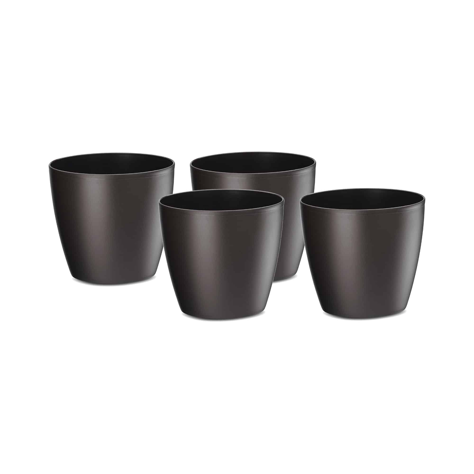 Eva Fudge Kits x 4 – Set of four dark round planters