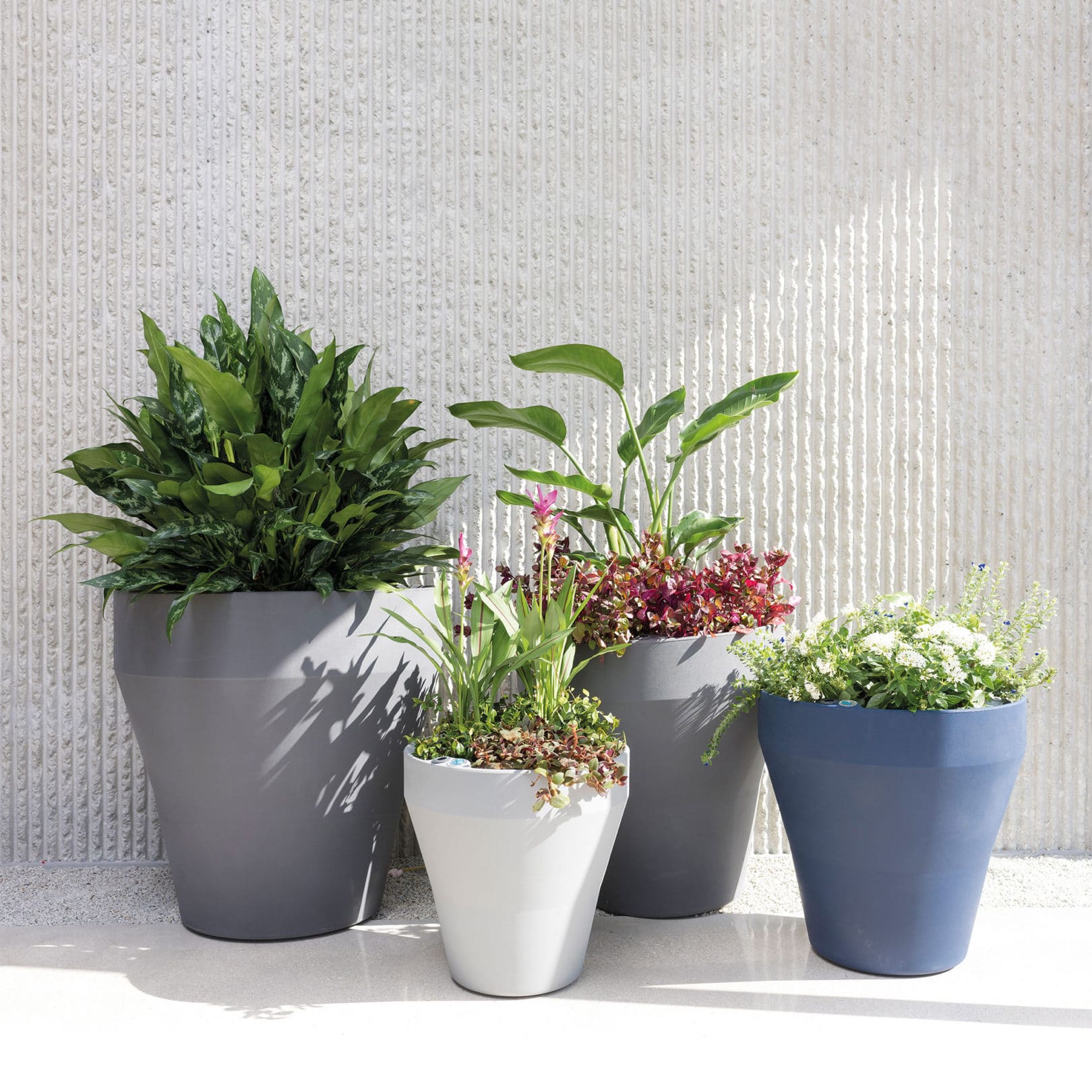 Dot Self-Watering Planter - 16 - Slate | Crescent Garden