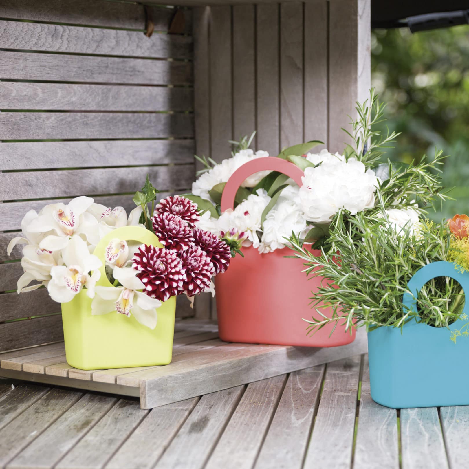 flowers in gabrielle bags