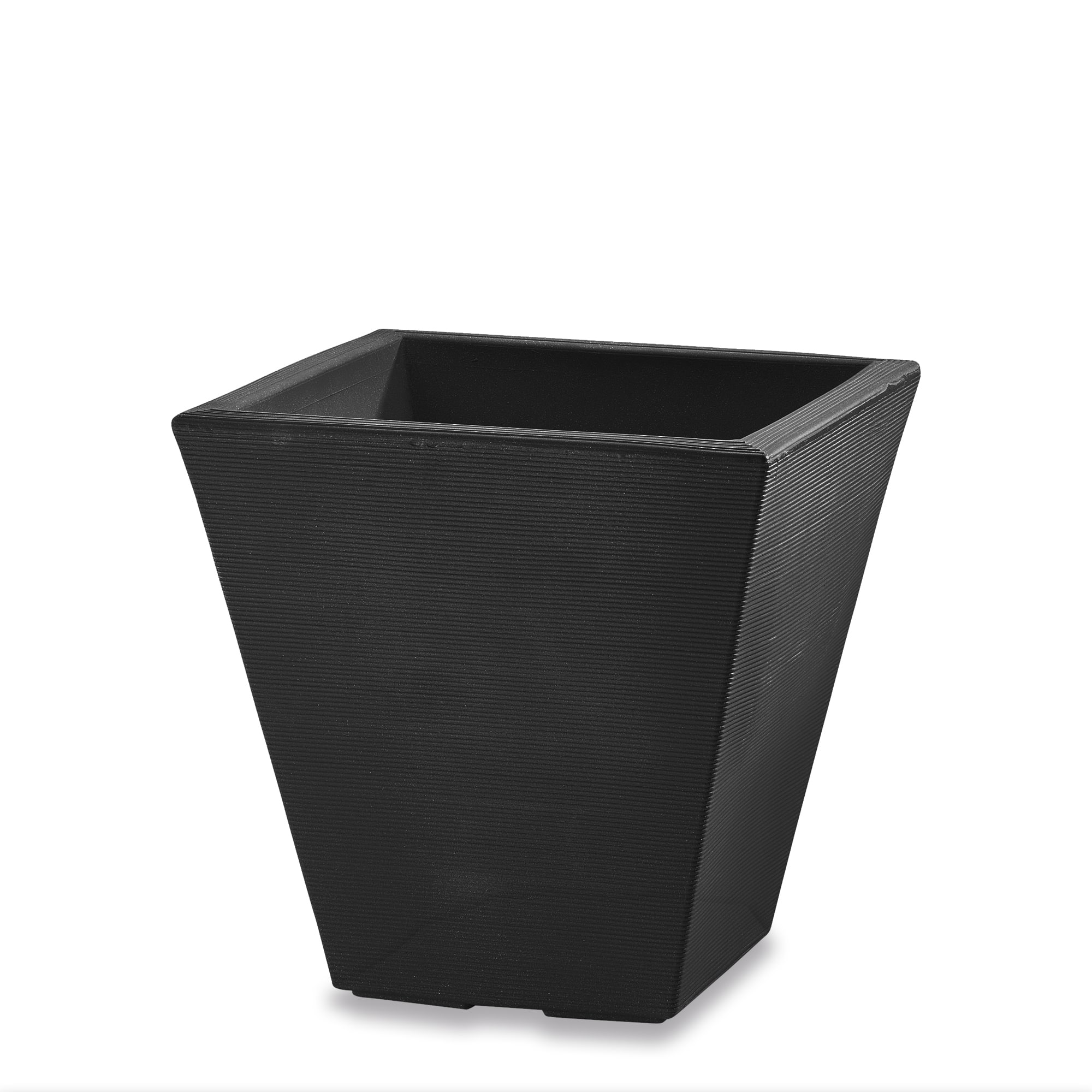 Crescent Garden Delano Planter 16-inch Caviar Black