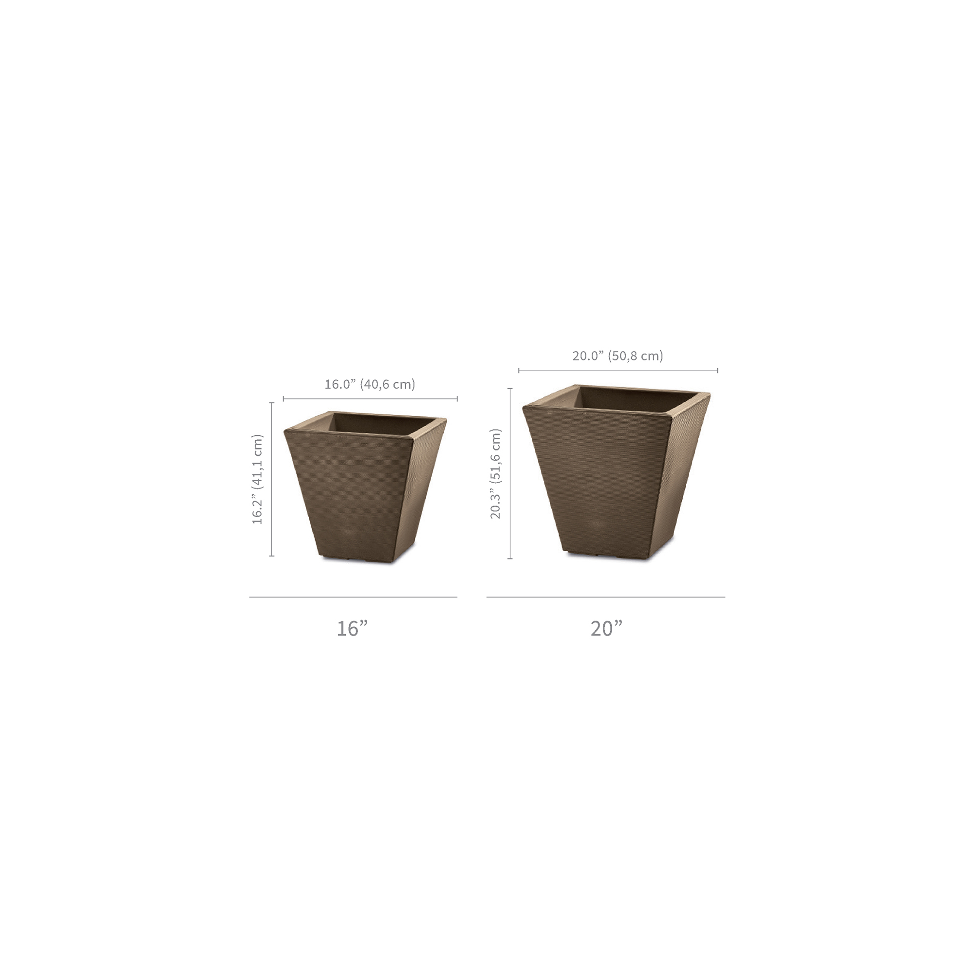Gramercy Square planters specifications