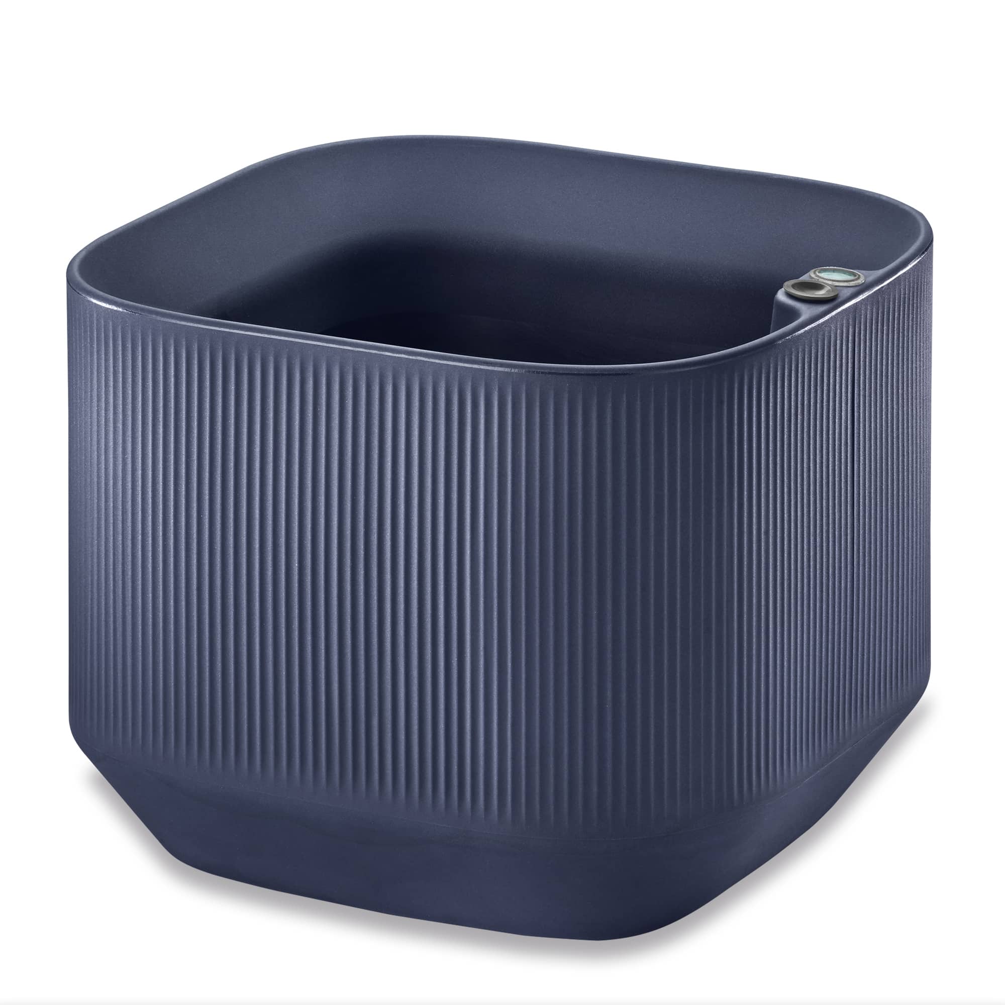 mod low square planter in midnight blue