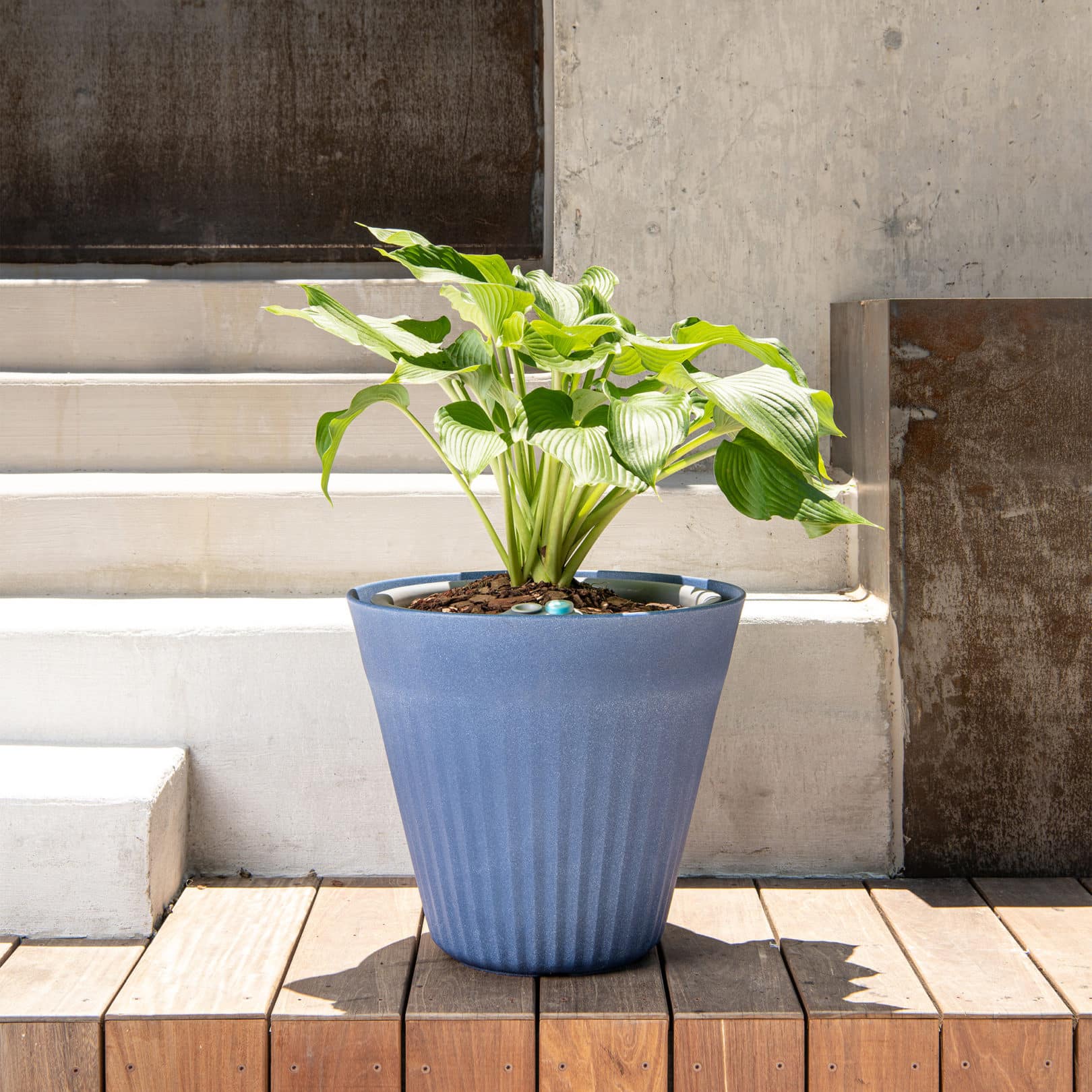 Outdoor steps with Fold planter