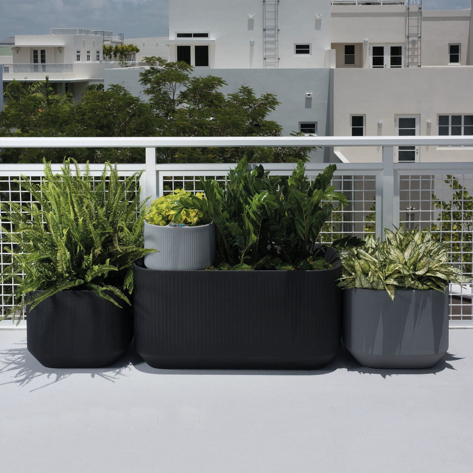 Black Mod Planter Set