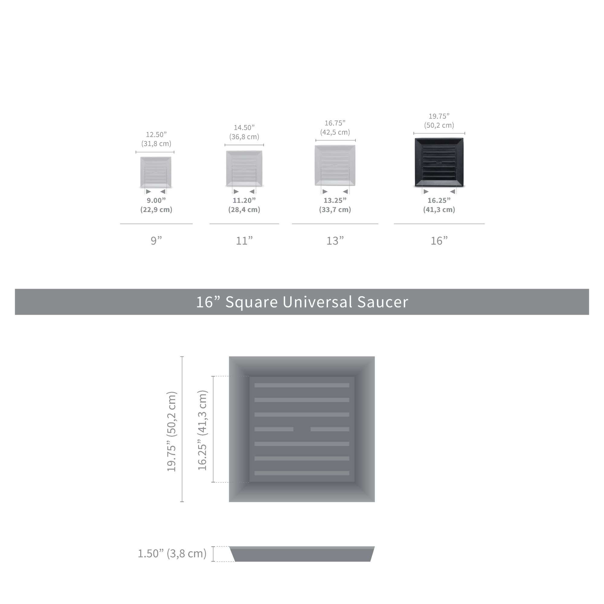 Universal Square Saucer 16 inches