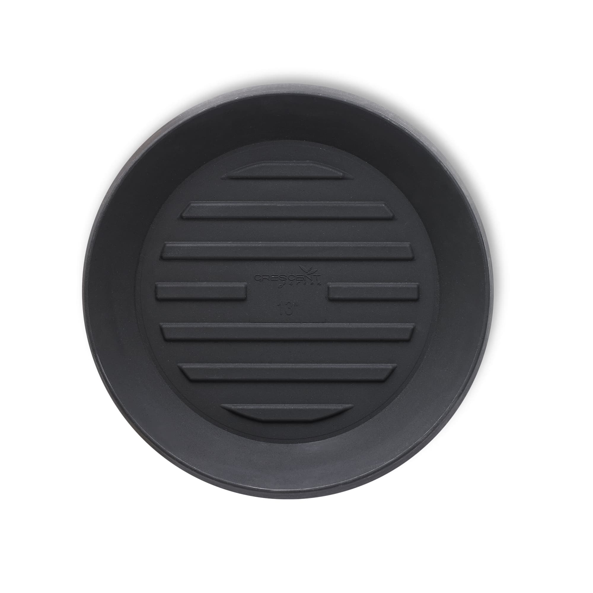universal round saucer in caviar black