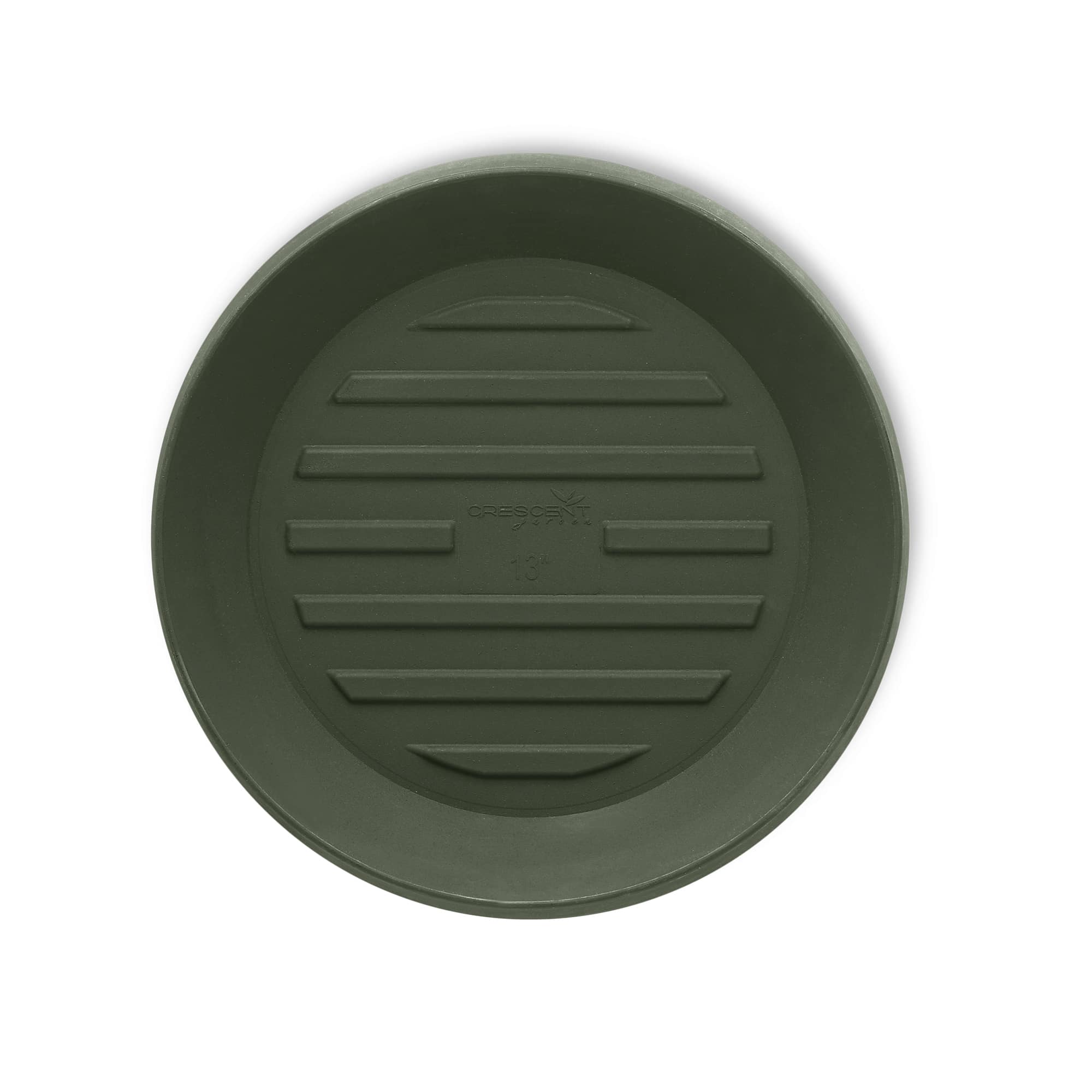 universal round saucer in olive green