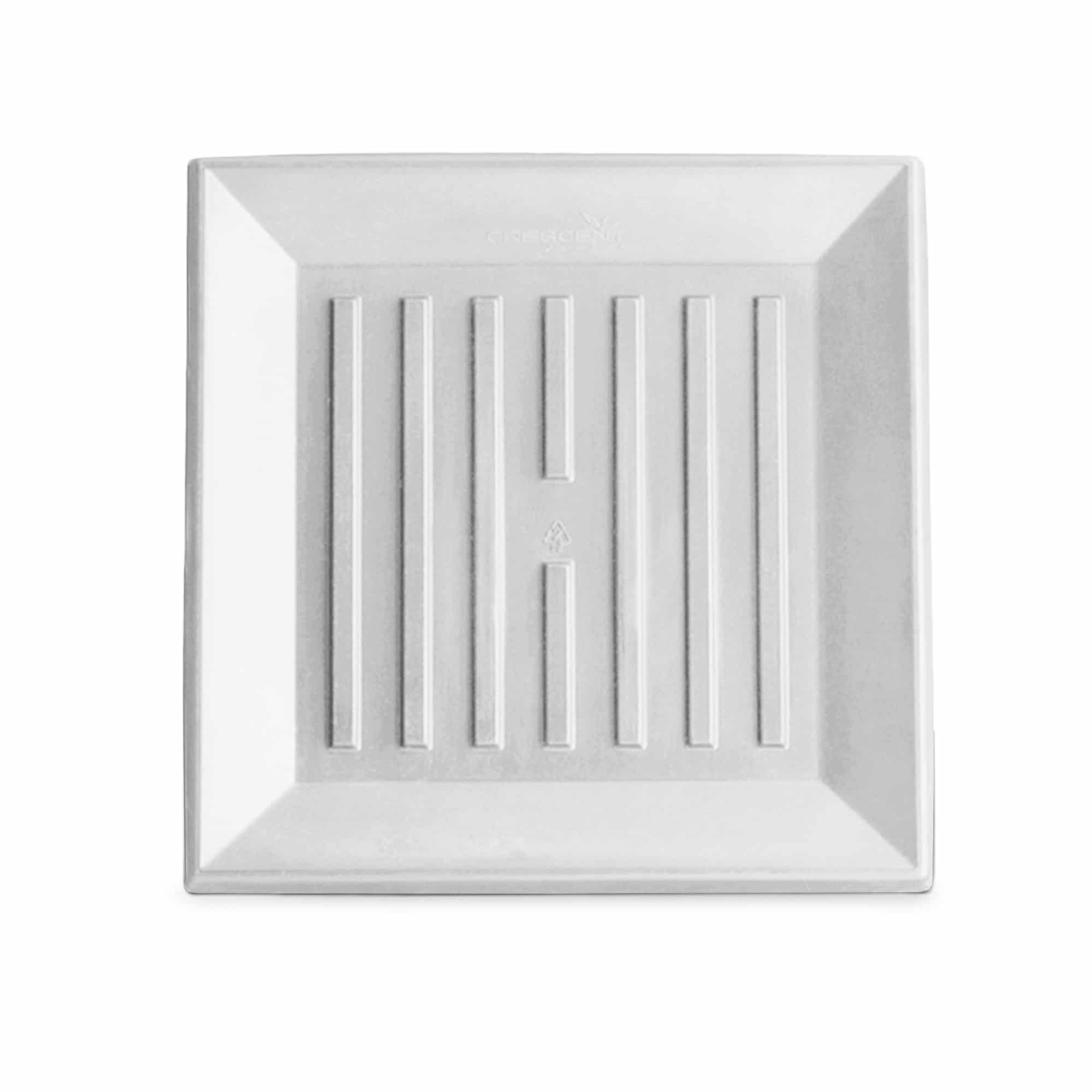 universal square saucer in alpine white – White square planter saucer