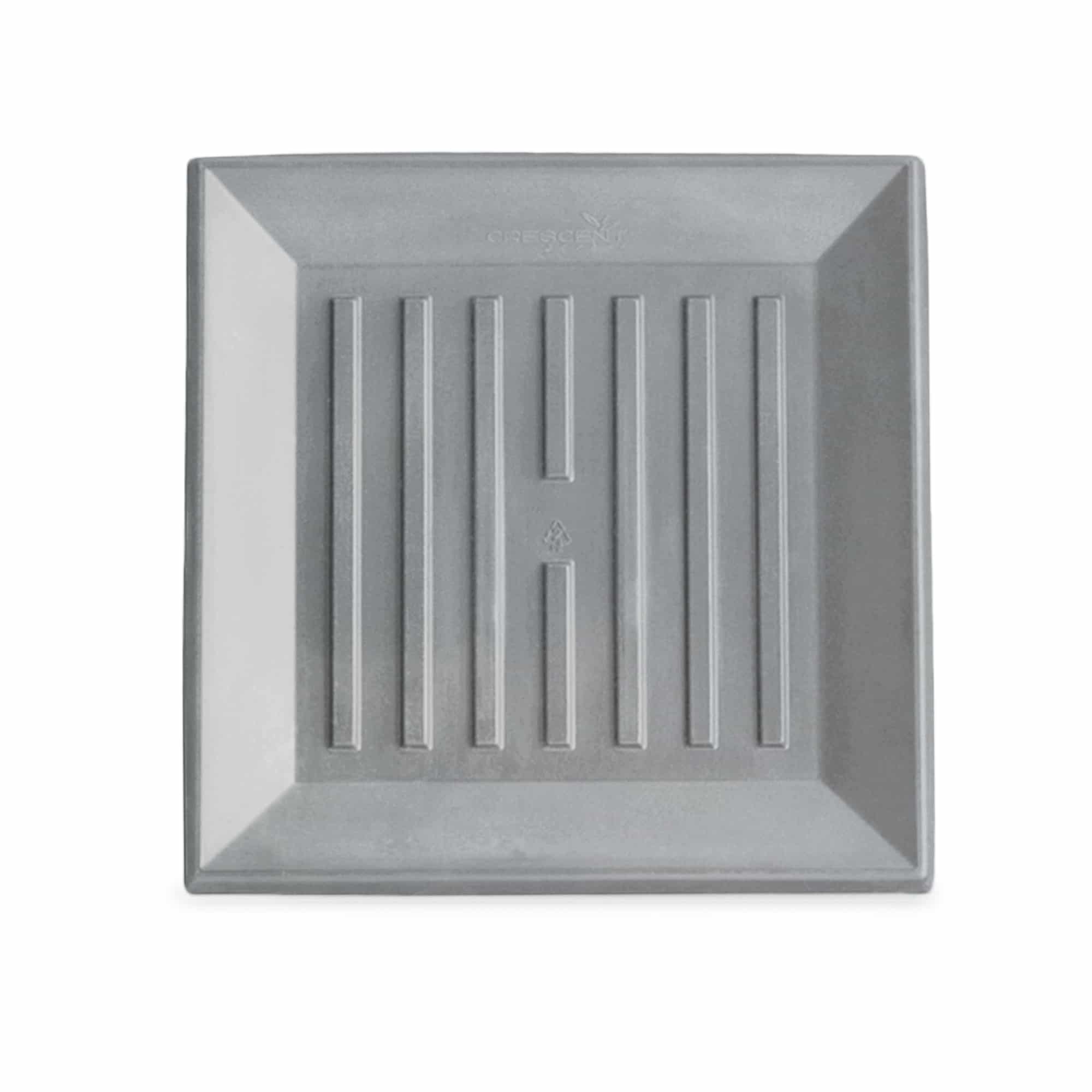 universal square saucer in weathered concrete grey – Weathered gray square planter saucer