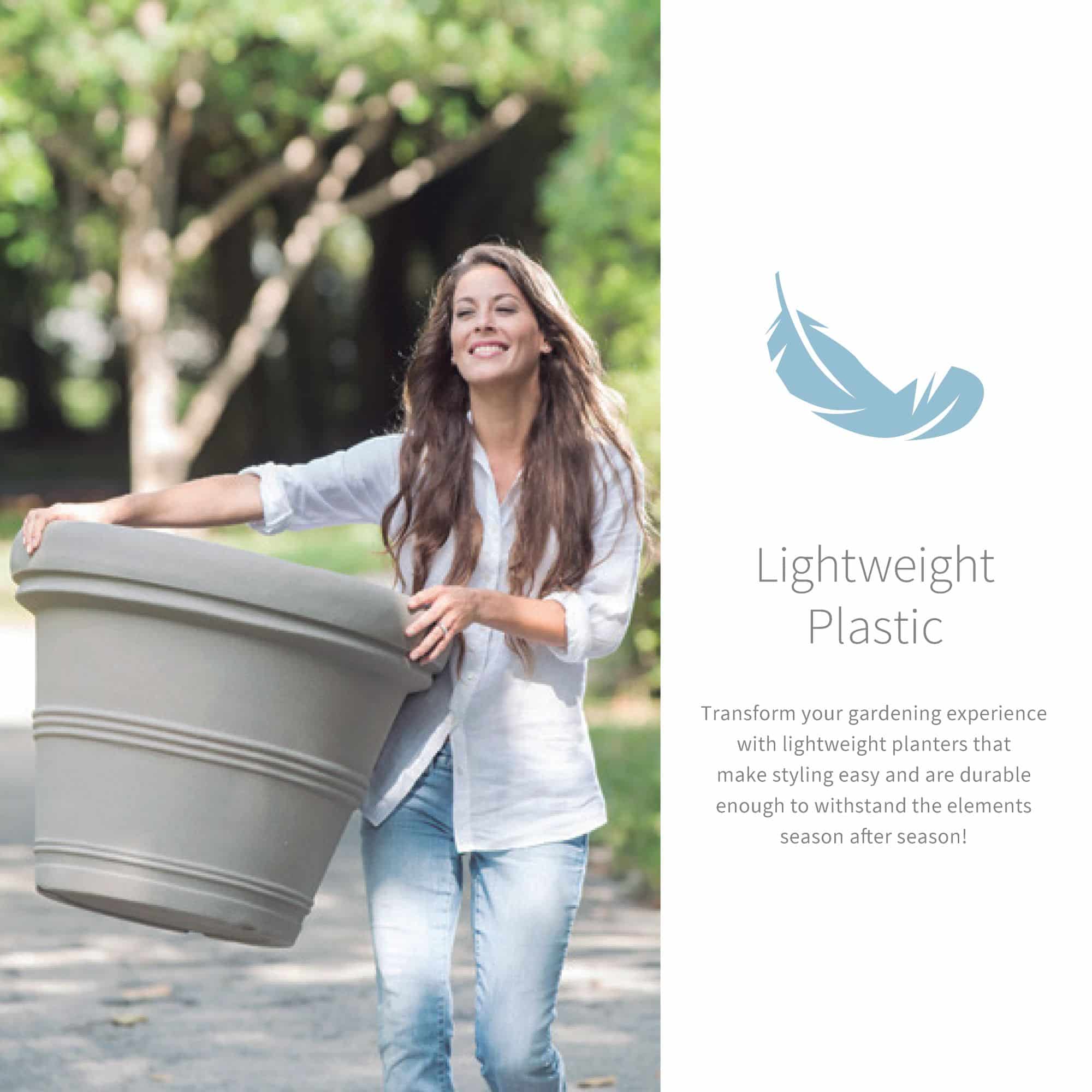 Description of lightweight plastic planters