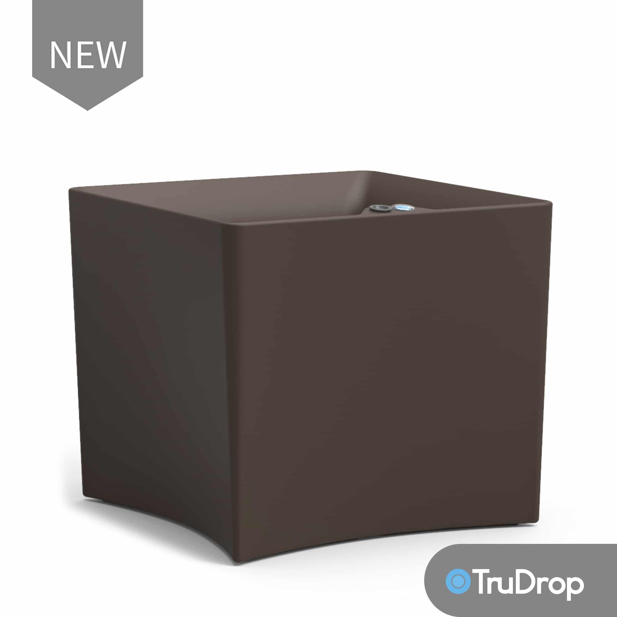 Brown Square Trudop Planter