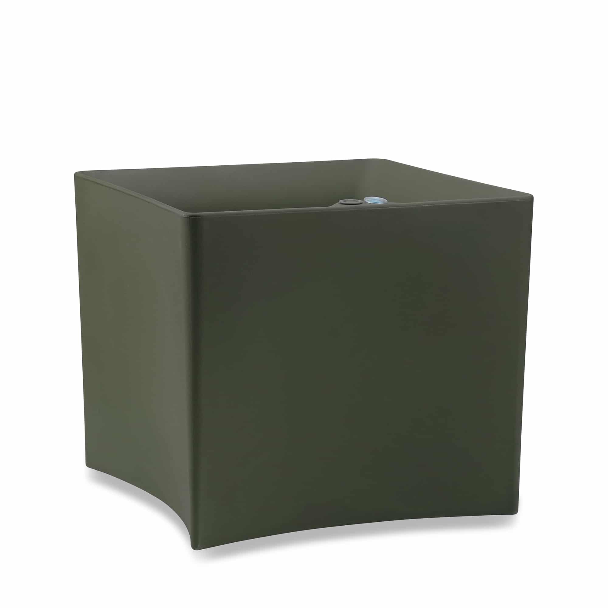 Green Square Trudop Planter – Olive green planter pot