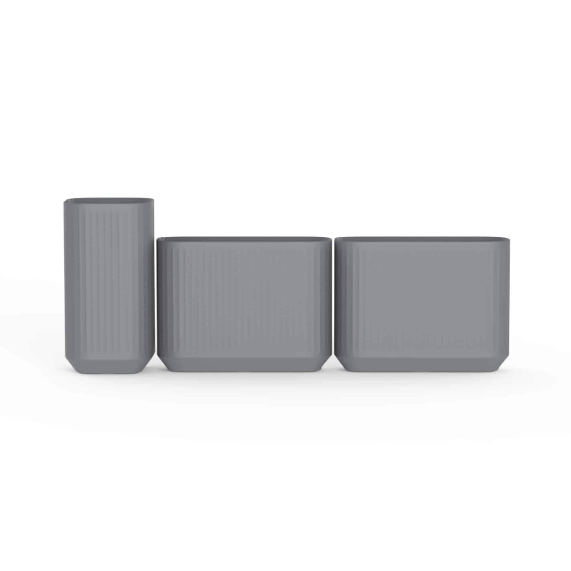 Grey Rectangular Trudop Set