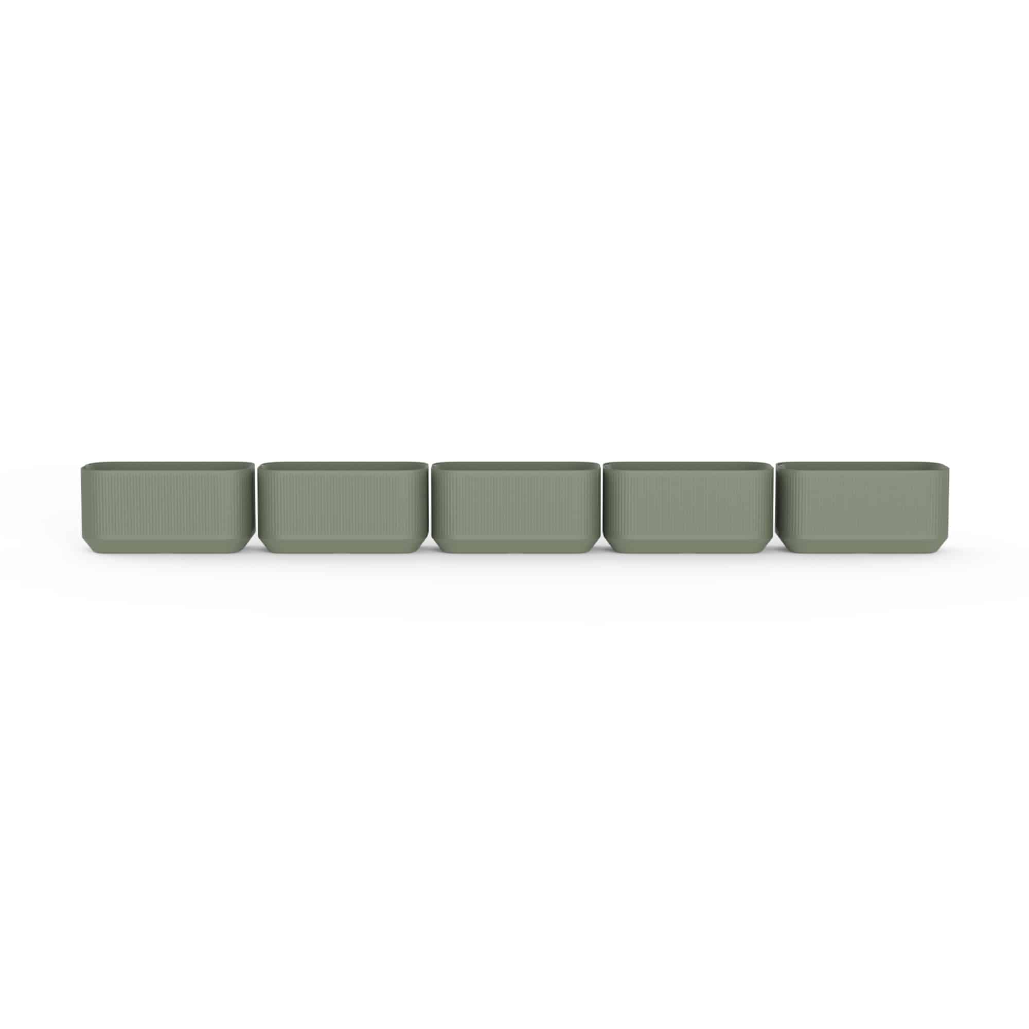 Green Rectangular Trudop Planter Set