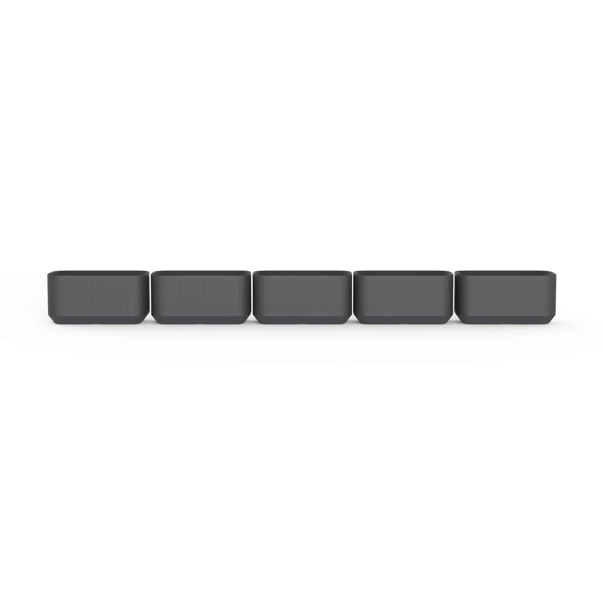 Black Rectangular Trudop Planter Set