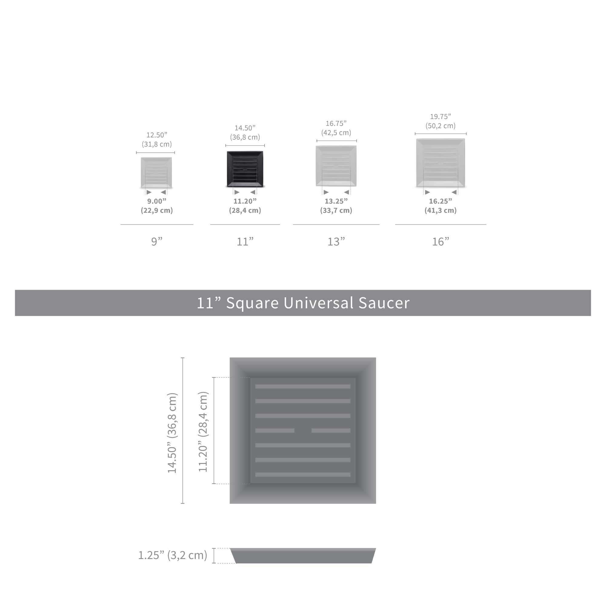 Universal Square Saucer 11 inches