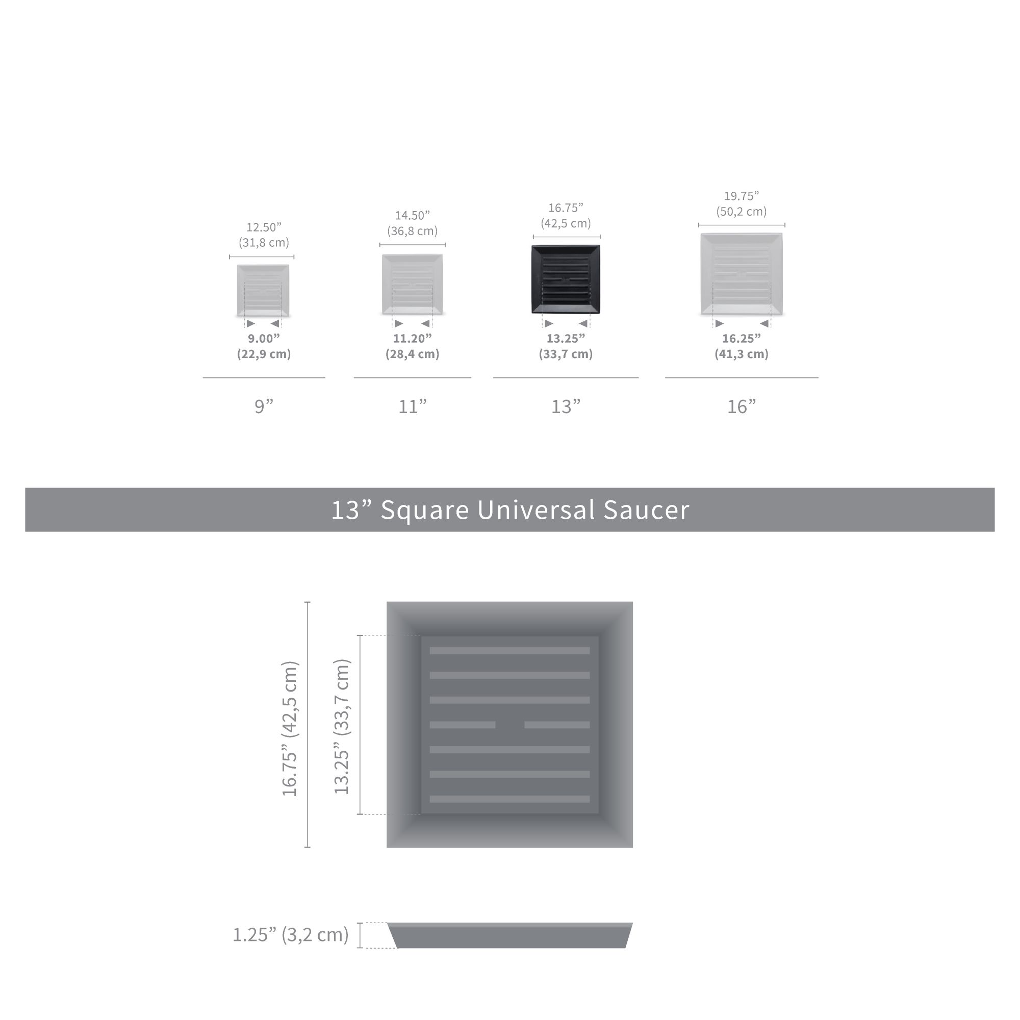 Universal Square Saucer 13 inches