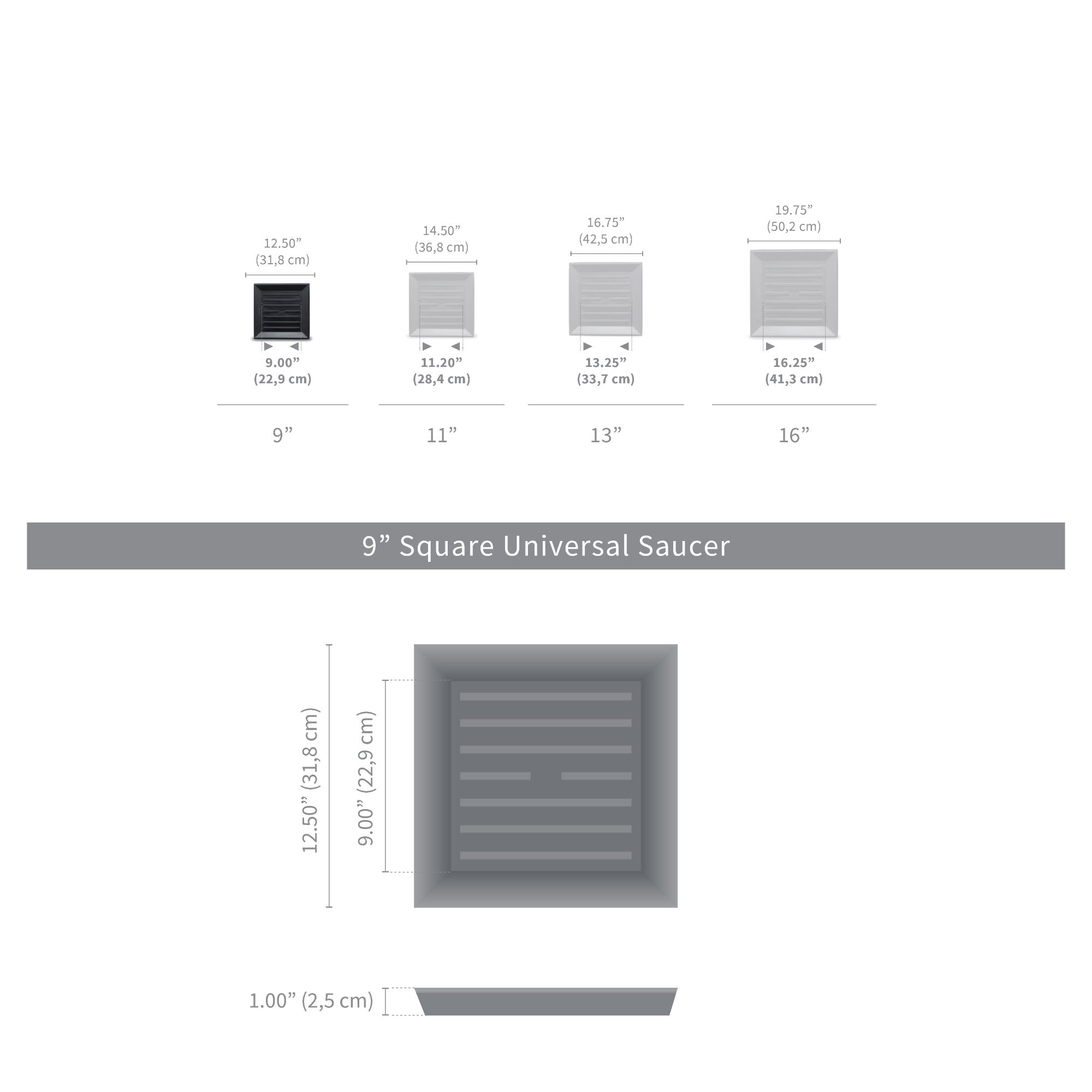 Universal Square Saucer 9 inches