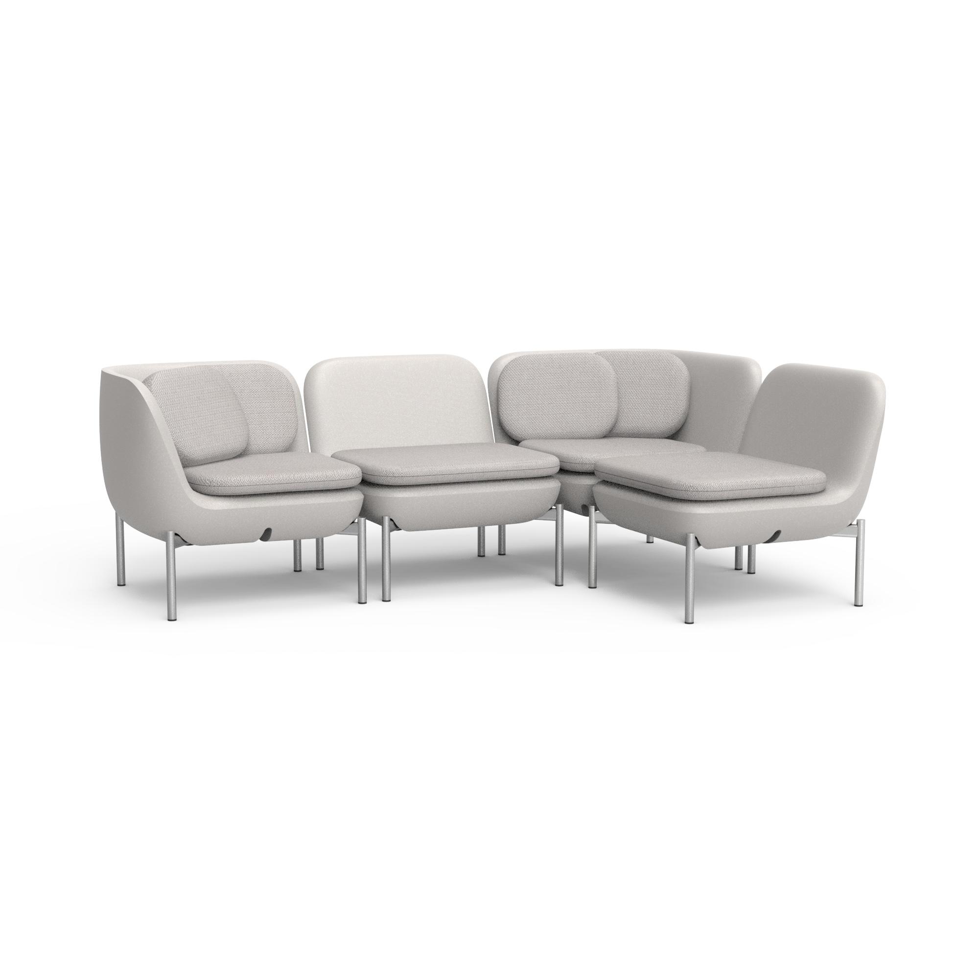 Pre-Configured-4-seater-Sofa-Parchment-Silver-Stainless-Side